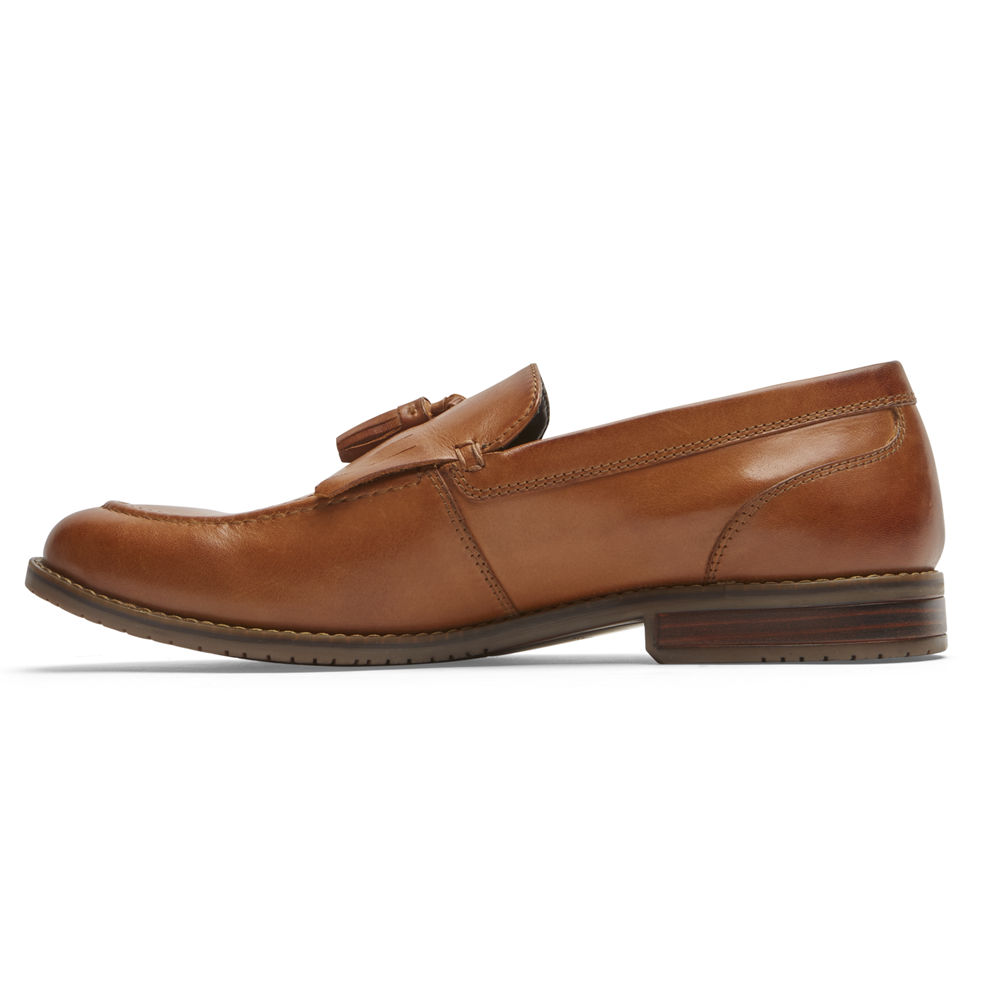 Rockport Mens Loafers Brown - Style Purpose 3 Tassel - UK 968-DLCMRX